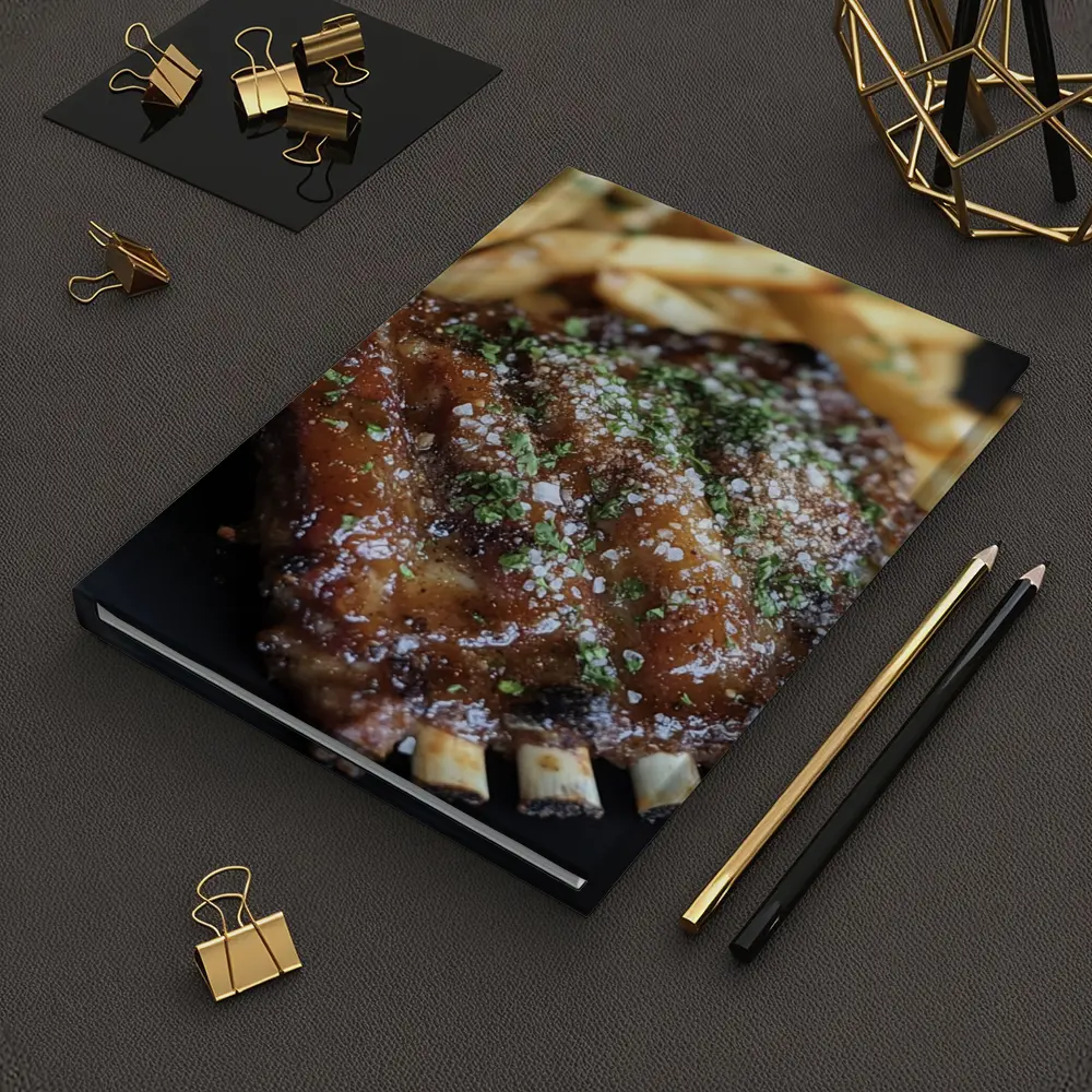 BBQ Ribs With Fries Dark Plate – Notebooks