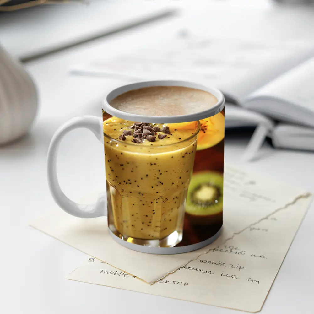Kiwi Mango Smoothie With Chocolate Chips – Mugs