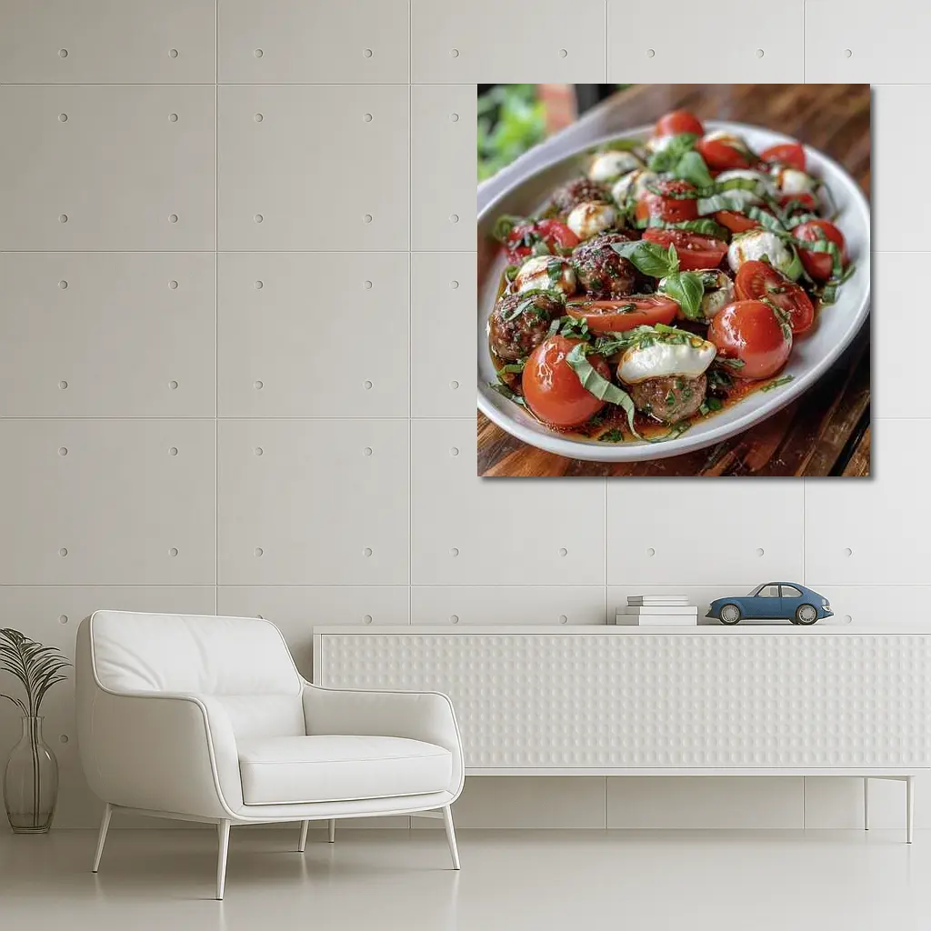 Caprese Salad Mozzarella Tomatoes Fresh Basil – Wall Art