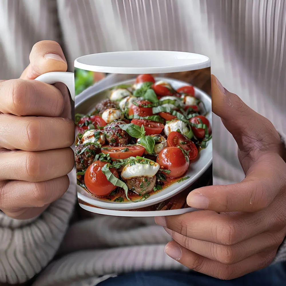 Caprese Salad Mozzarella Tomatoes Fresh Basil – Mugs