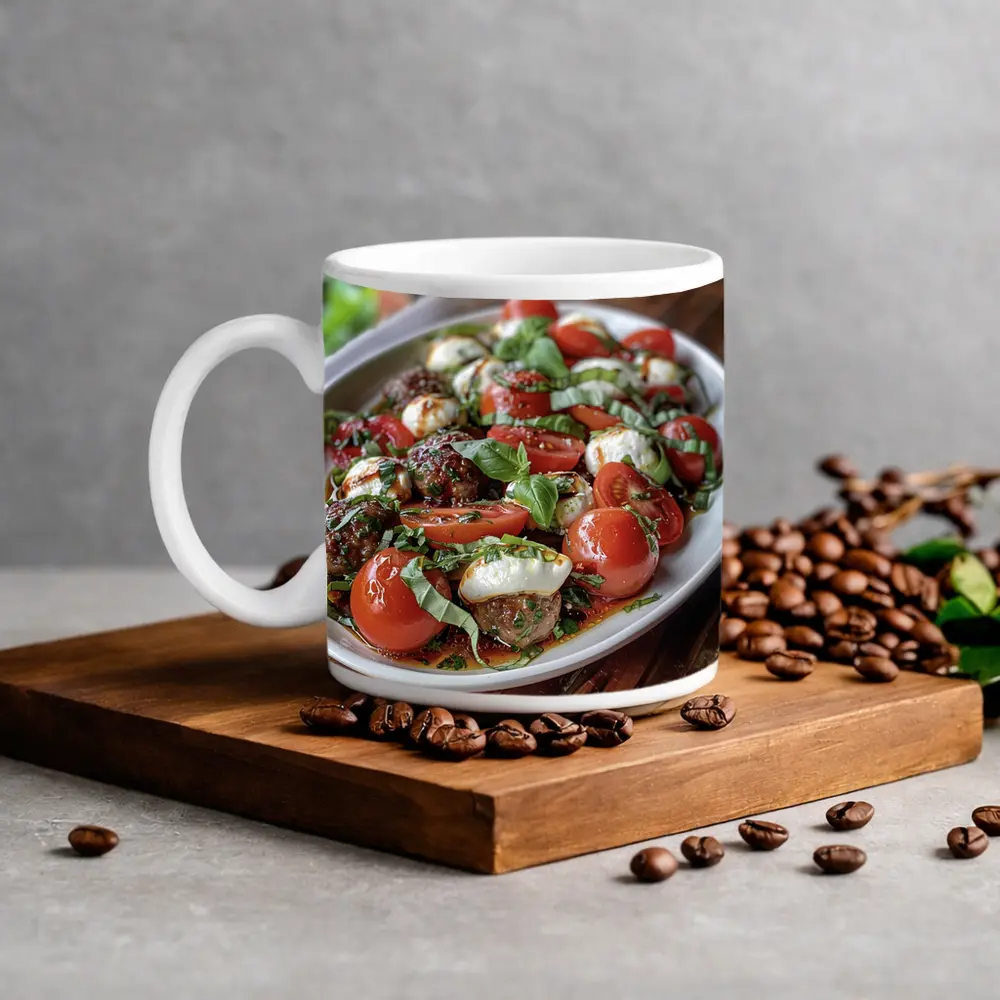 Caprese Salad Mozzarella Tomatoes Fresh Basil – Mugs