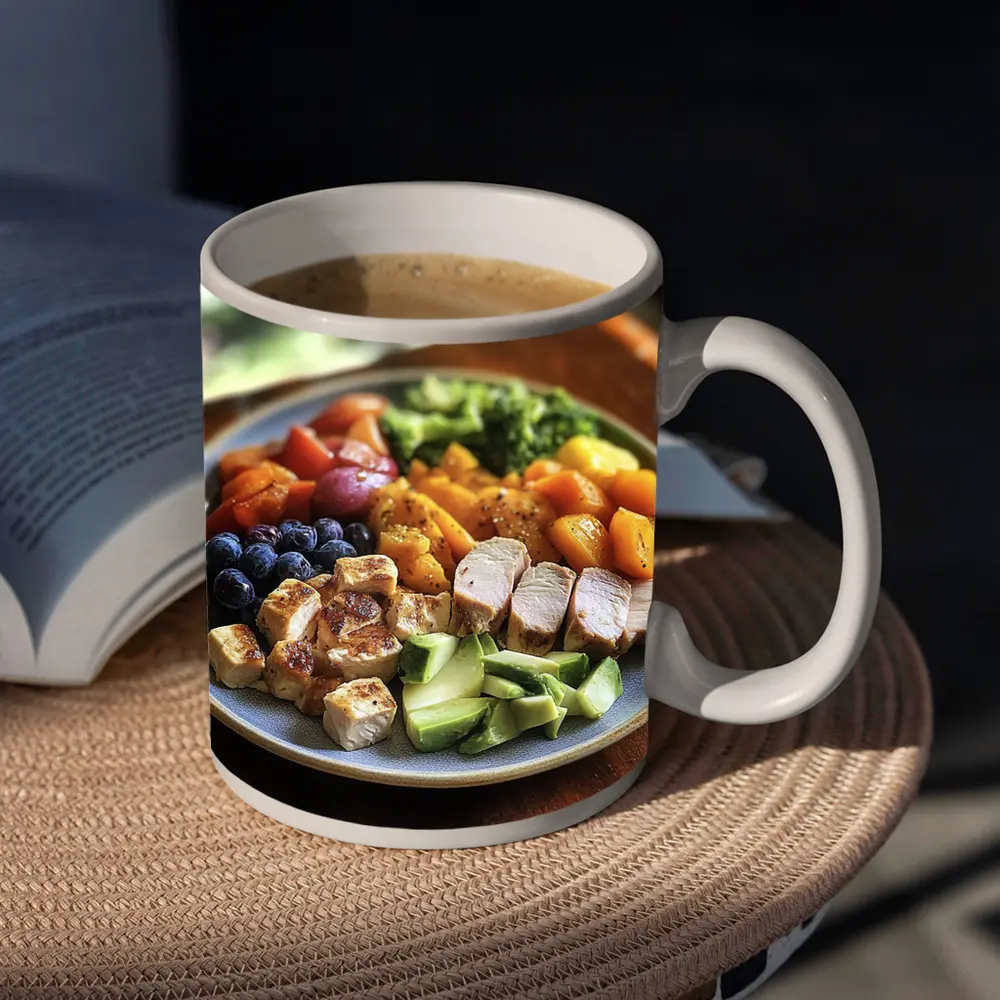 Healthy Chicken Bowl With Colorful Vegetables – Mugs