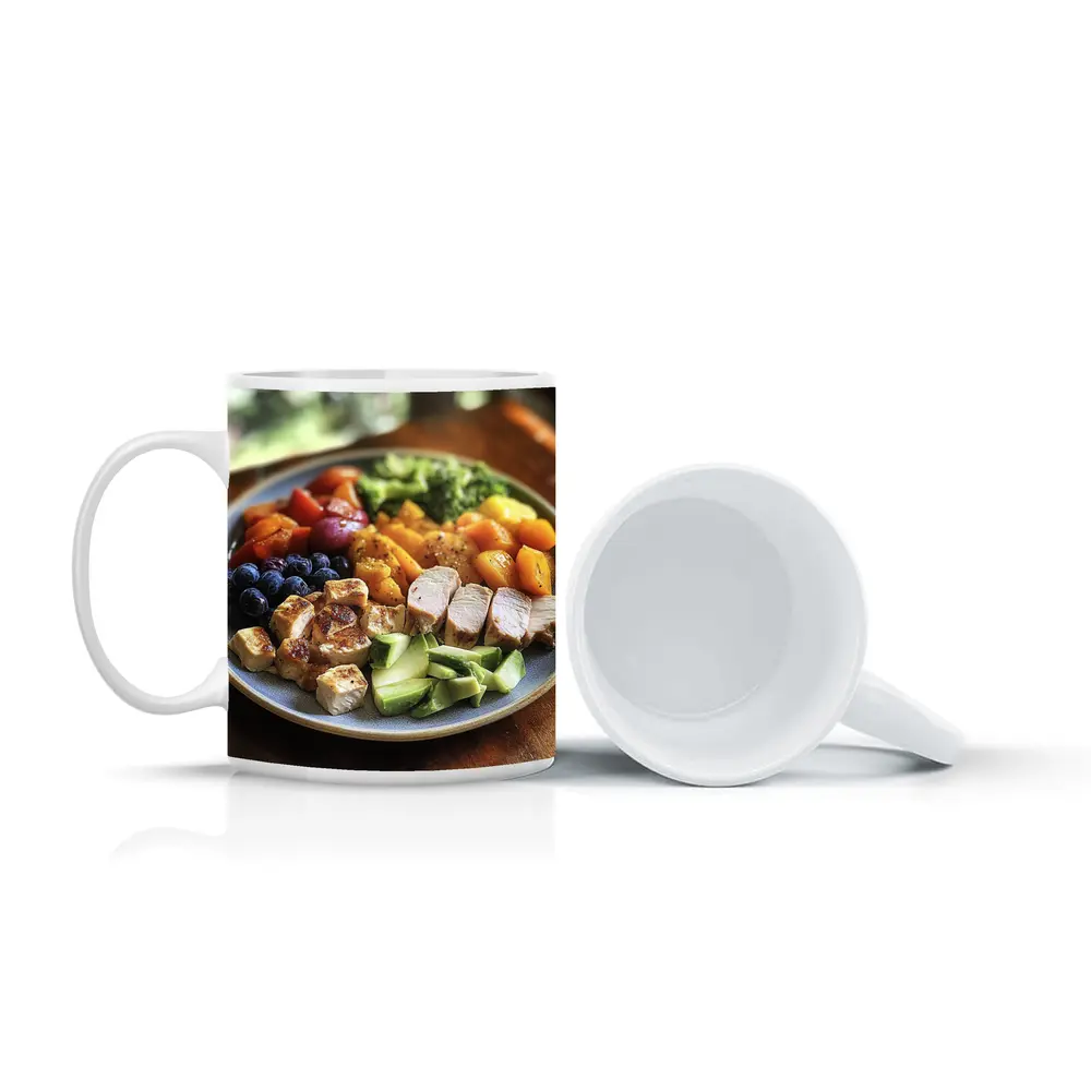 Healthy Chicken Bowl With Colorful Vegetables – Mugs