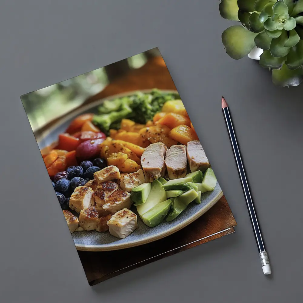 Healthy Chicken Bowl With Colorful Vegetables – Notebooks