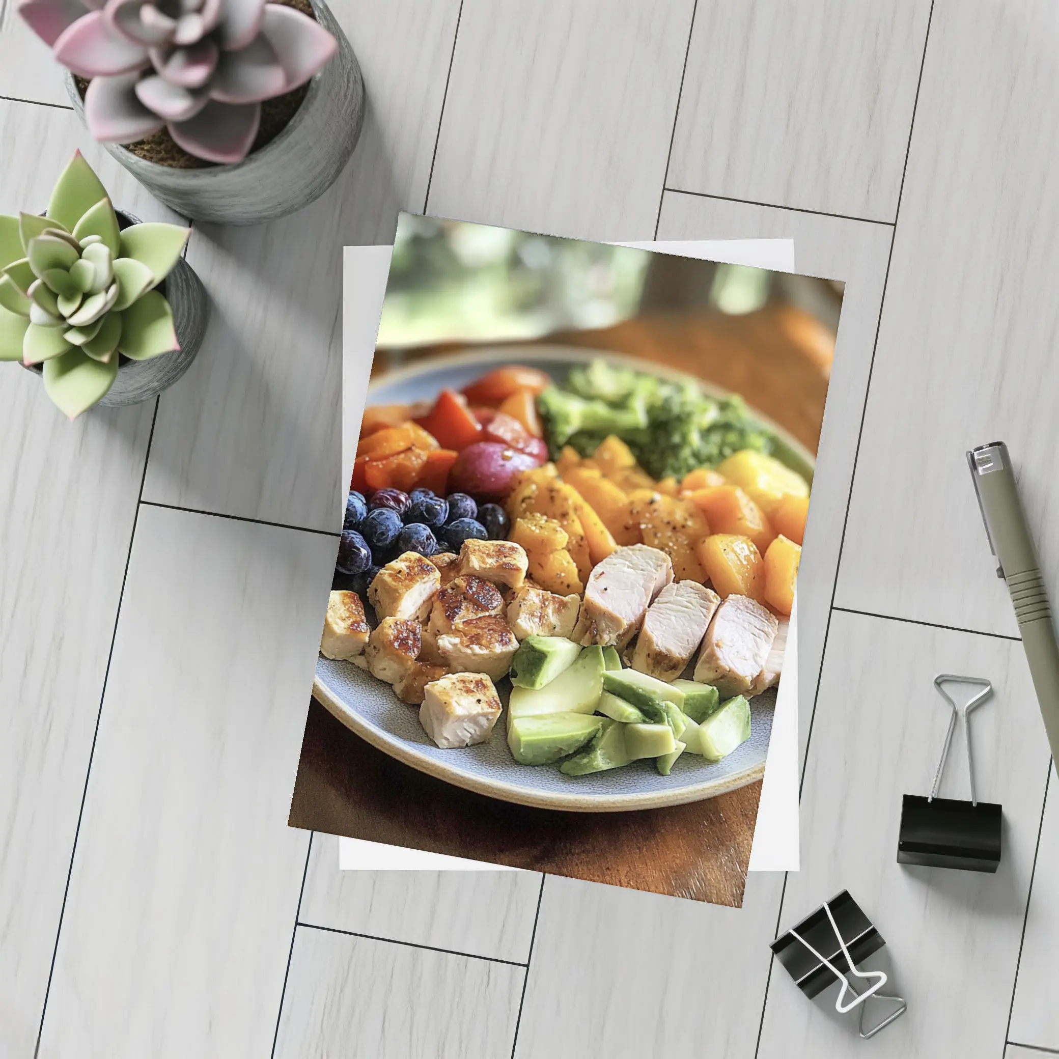 Healthy Chicken Bowl With Colorful Vegetables – Postcards