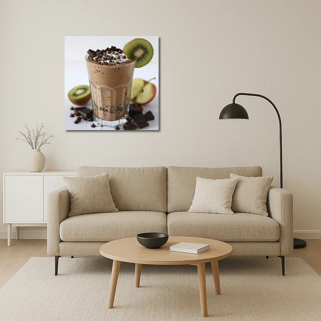 Chocolate Smoothie With Kiwi And Apple – Wall Art
