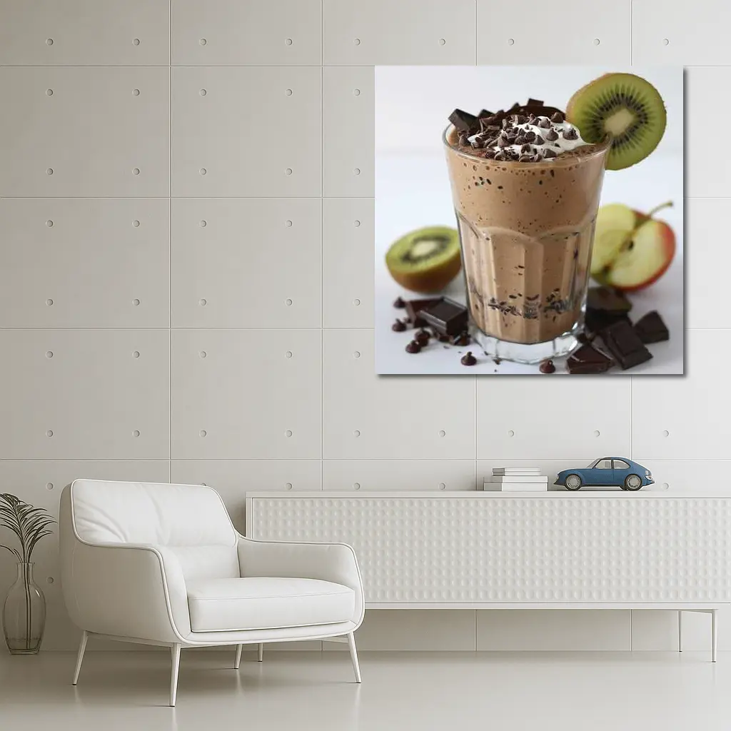 Chocolate Smoothie With Kiwi And Apple – Wall Art