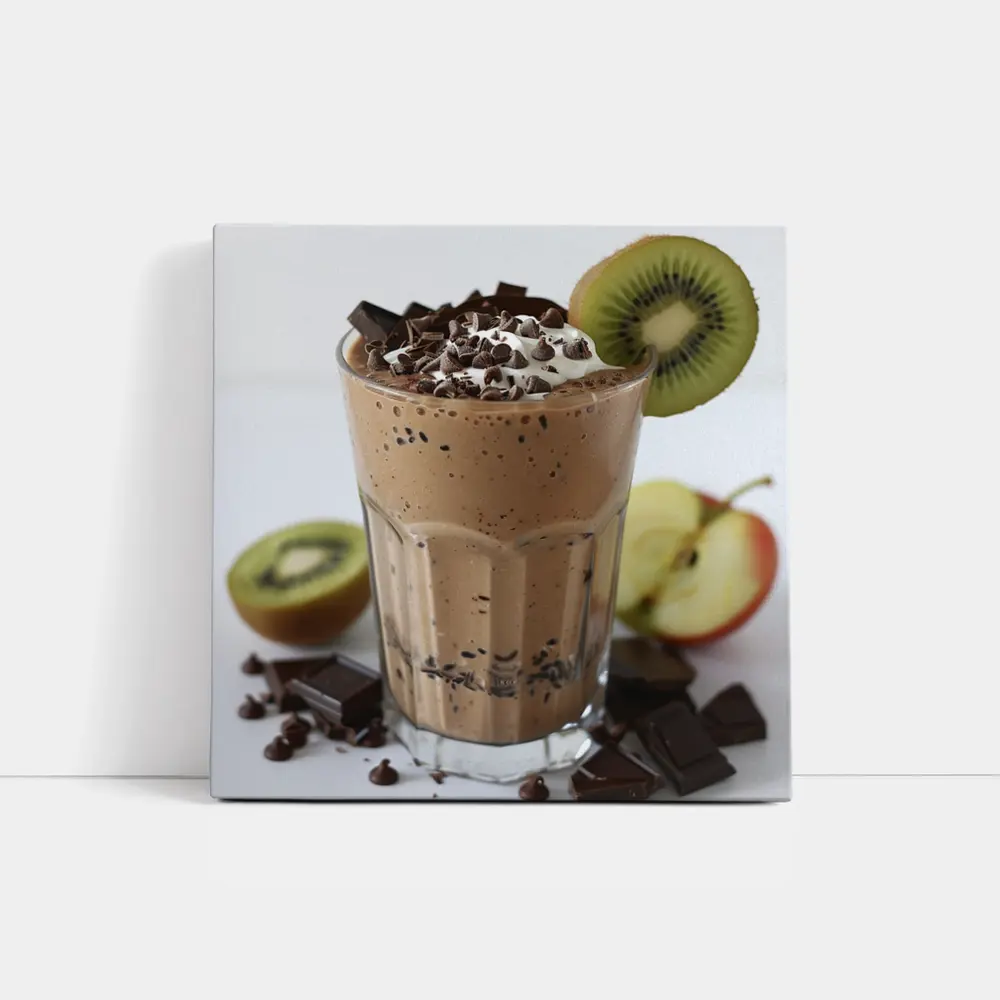 Chocolate Smoothie With Kiwi And Apple – Wall Art