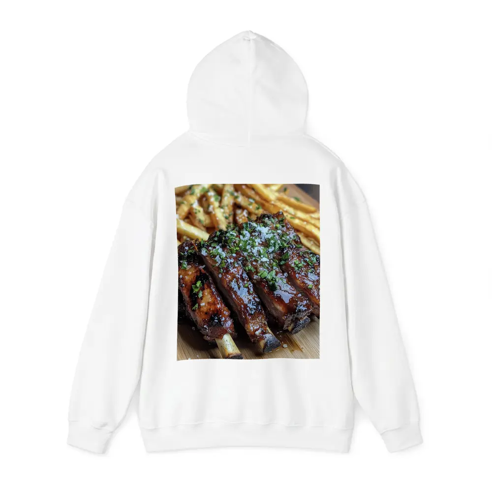 Glazed BBQ Ribs With Golden French Fries – Hoodies