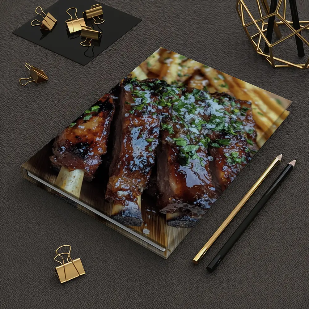 Glazed BBQ Ribs With Golden French Fries – Notebooks