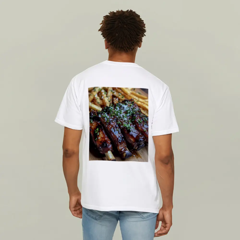 Glazed BBQ Ribs With Golden French Fries – T-Shirts