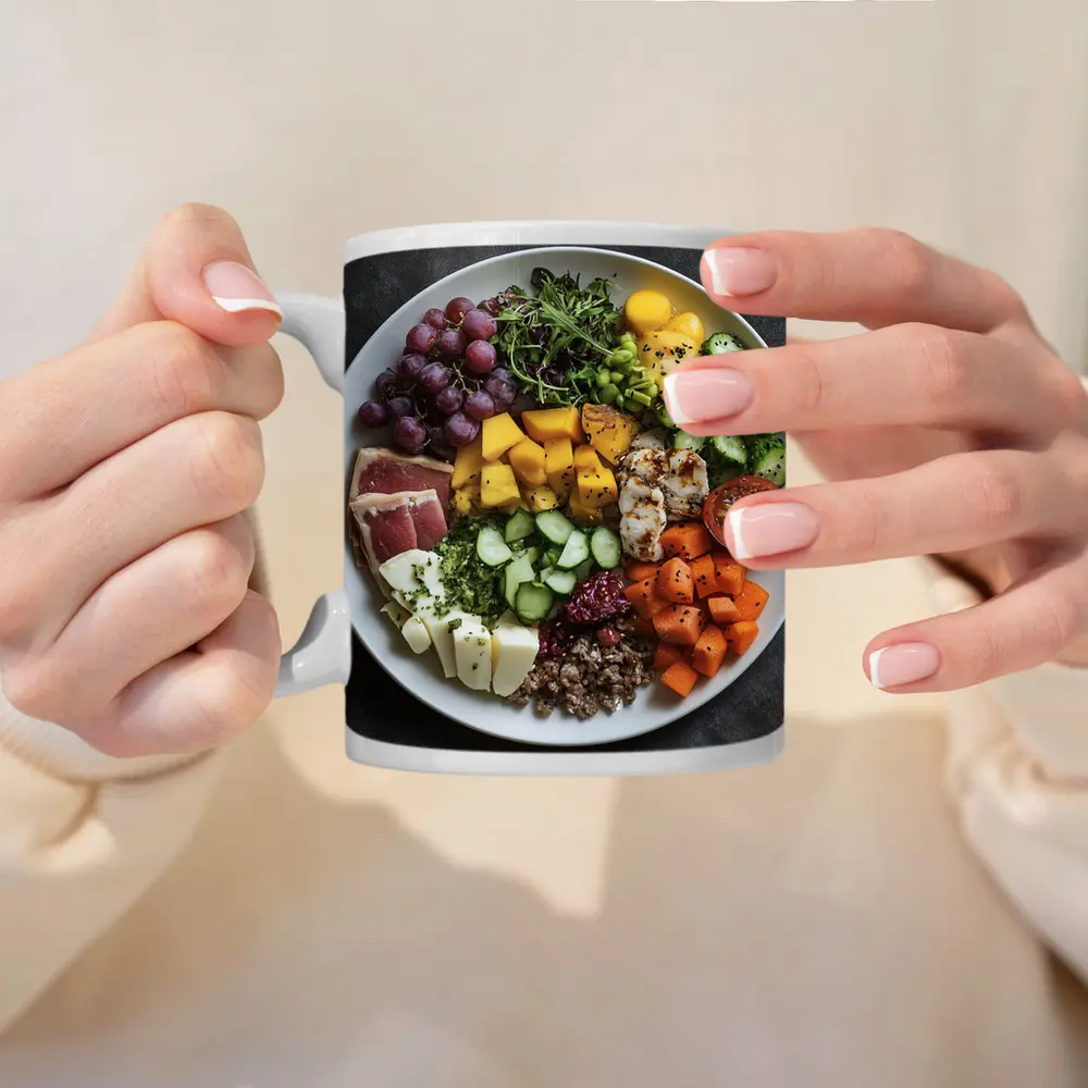 Colorful Health Bowl With Fresh Ingredients – Mugs