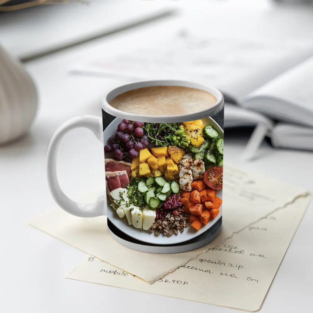 Colorful Health Bowl With Fresh Ingredients – Mugs