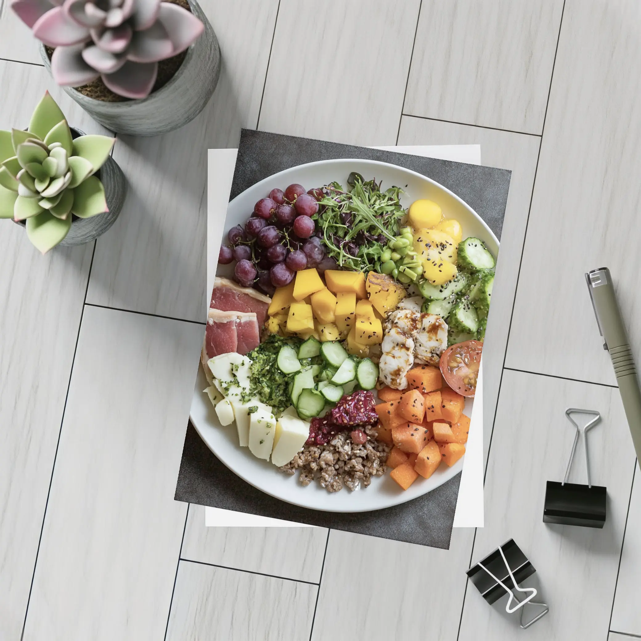Colorful Health Bowl With Fresh Ingredients – Postcards