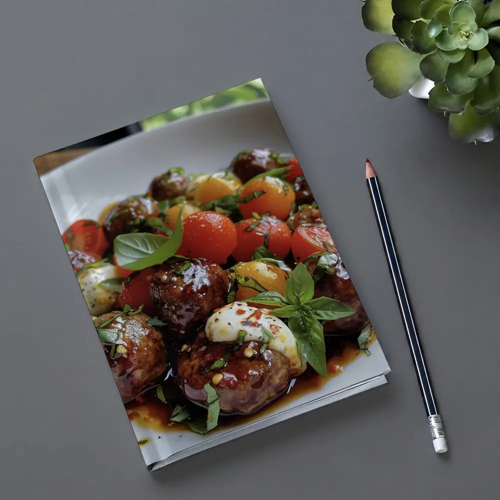 Meatballs Caprese Salad Fresh Basil Bowl – Notebooks