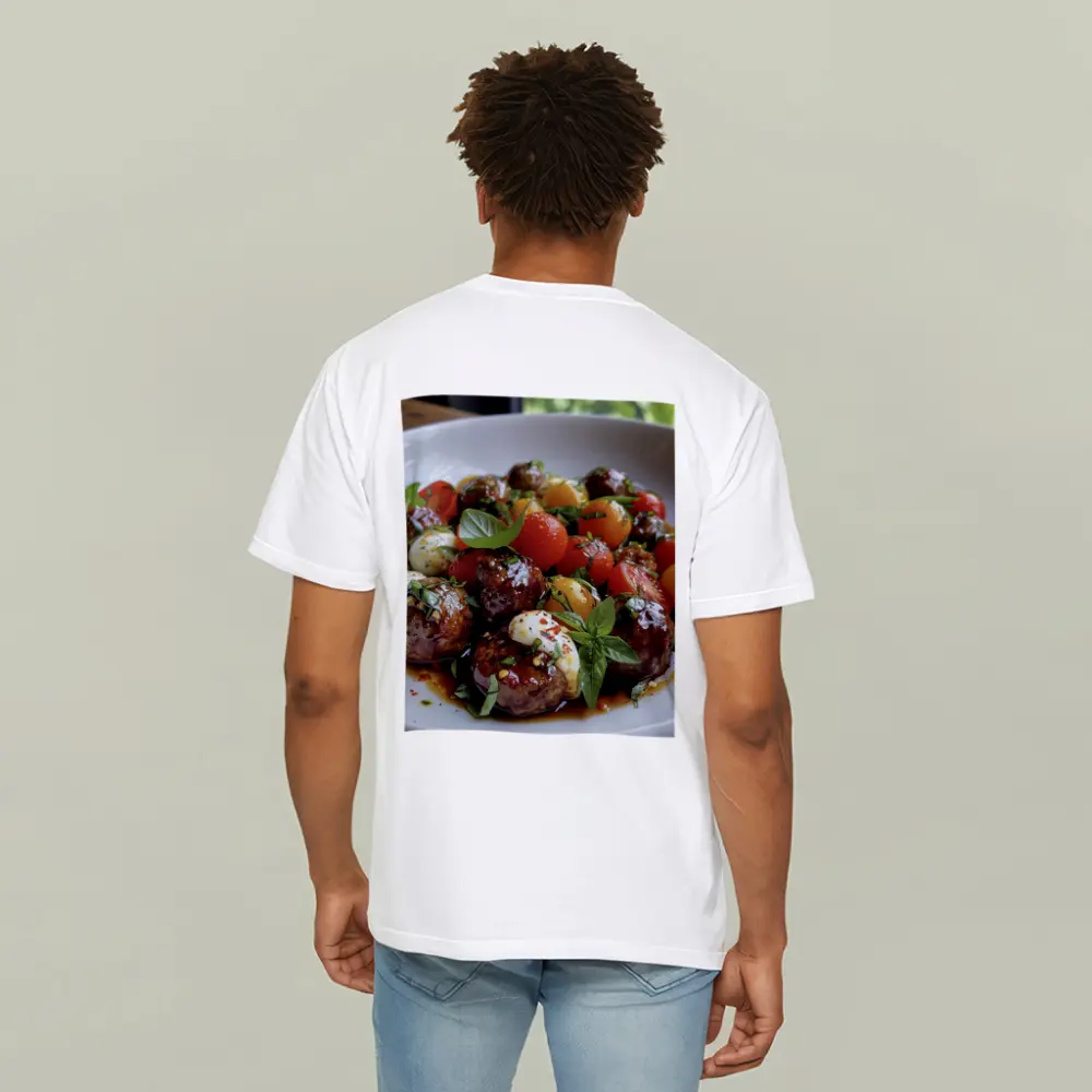 Meatballs Caprese Salad Fresh Basil Bowl – T-Shirts