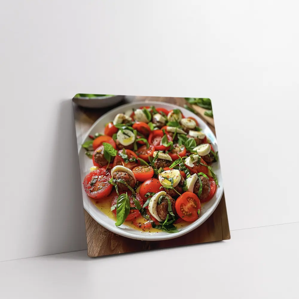 Caprese Salad Tomatoes Mozzarella Basil Plate – Wall Art