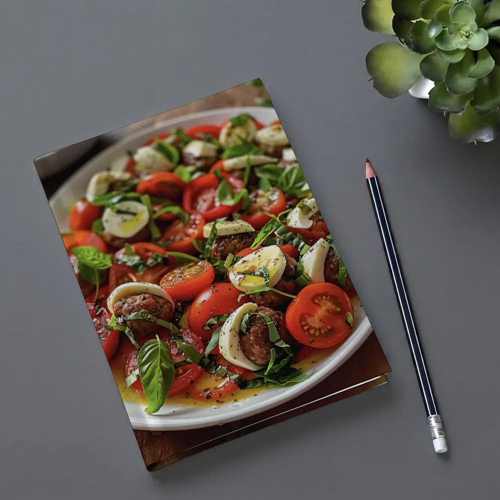 Caprese Salad Tomatoes Mozzarella Basil Plate – Notebooks