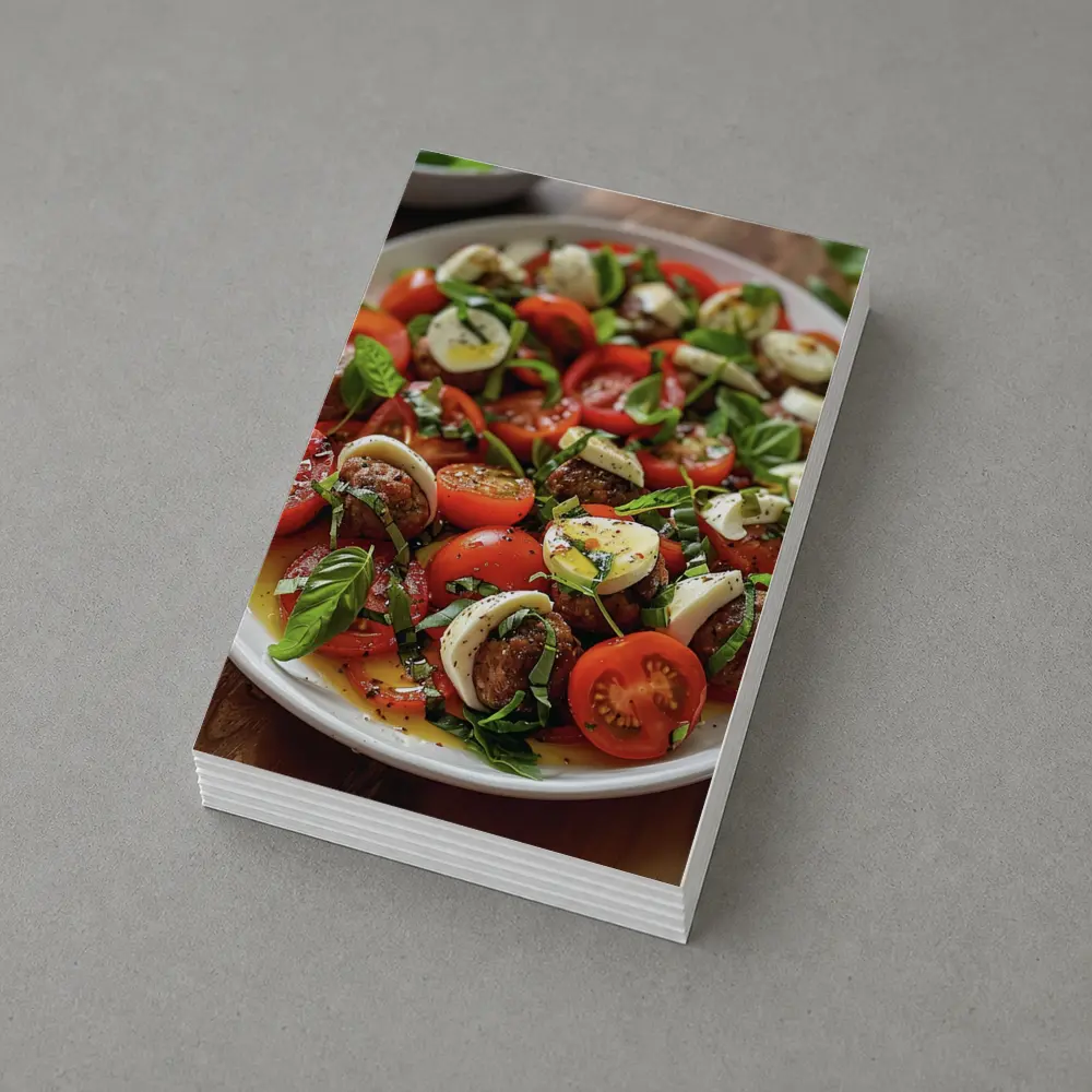 Caprese Salad Tomatoes Mozzarella Basil Plate – Postcards