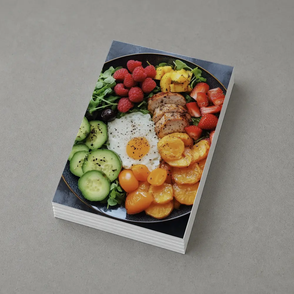 Colorful Breakfast Bowl With Egg Chicken Berries – Postcards