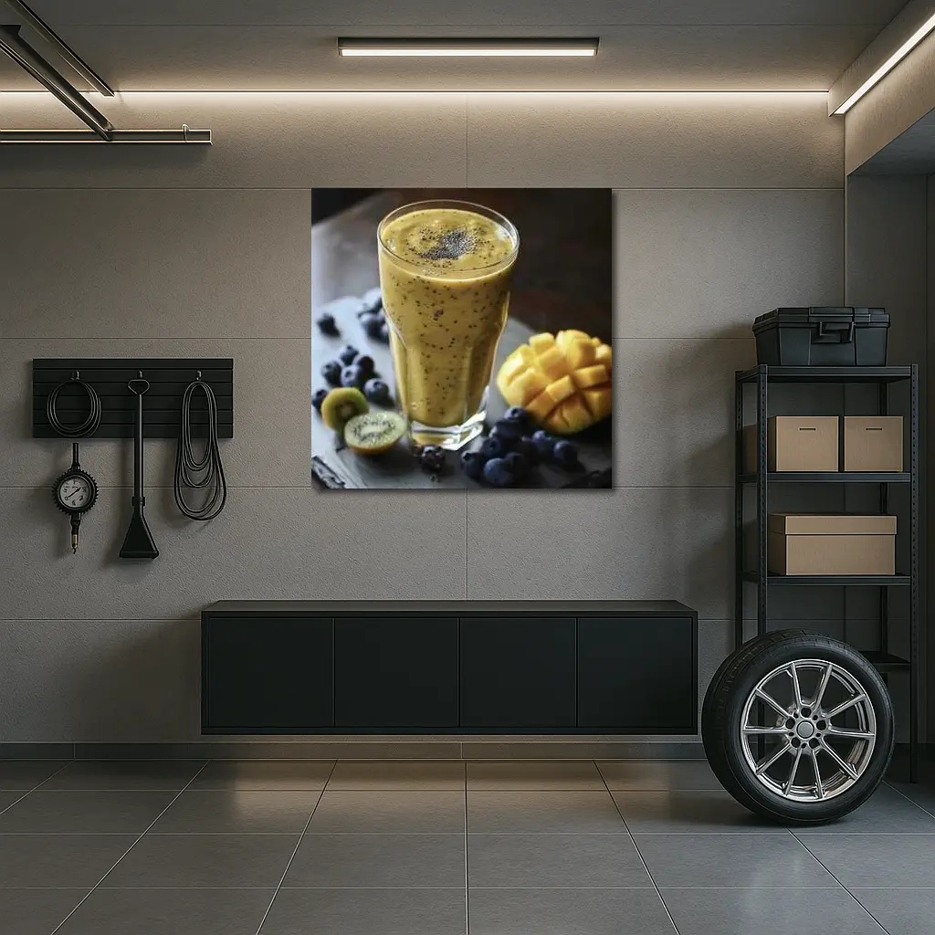 Mango Kiwi Blueberry Smoothie Chia Seeds – Wall Art