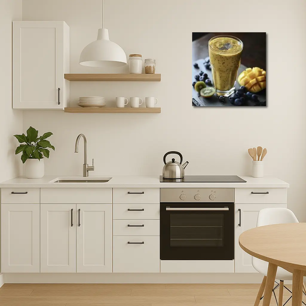 Mango Kiwi Blueberry Smoothie Chia Seeds – Wall Art