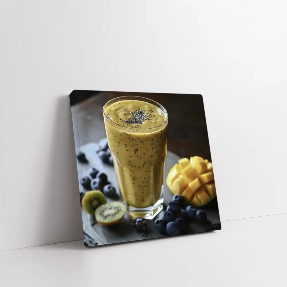Mango Kiwi Blueberry Smoothie Chia Seeds – Wall Art