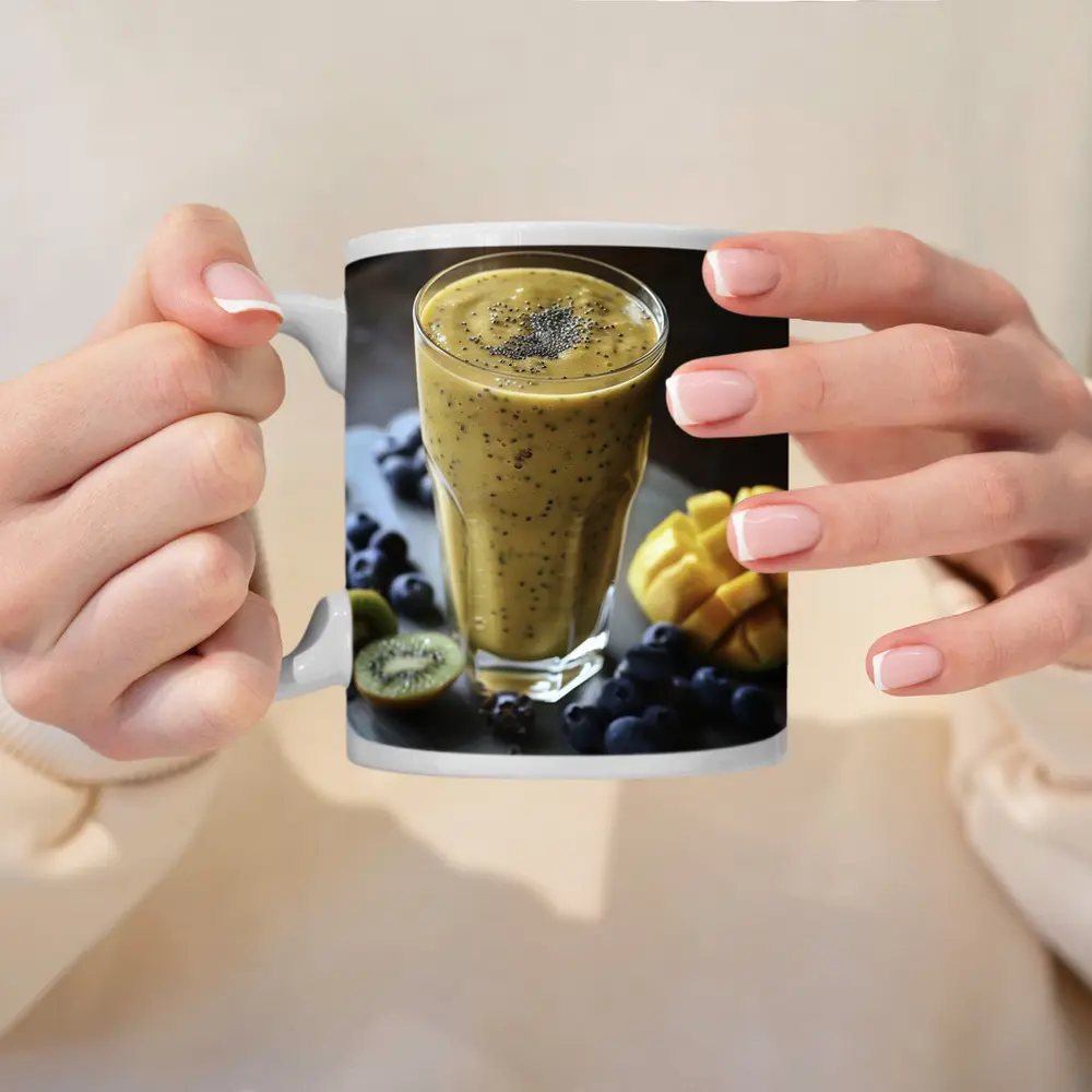 Mango Kiwi Blueberry Smoothie Chia Seeds – Mugs
