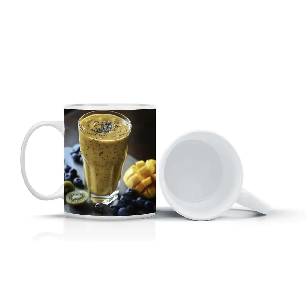 Mango Kiwi Blueberry Smoothie Chia Seeds – Mugs