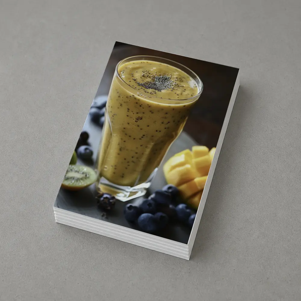 Mango Kiwi Blueberry Smoothie Chia Seeds – Postcards