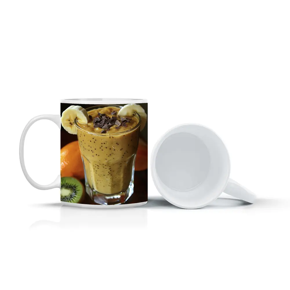 Banana Chocolate Smoothie With Fresh Fruits – Mugs