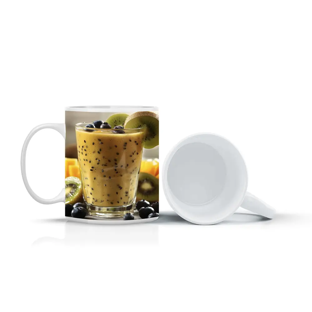 Mango Kiwi Blueberry Smoothie With Chia Seeds – Mugs