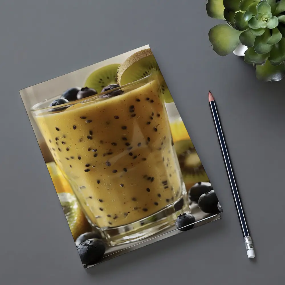 Mango Kiwi Blueberry Smoothie With Chia Seeds – Notebooks