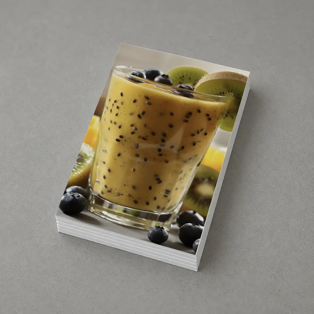 Mango Kiwi Blueberry Smoothie With Chia Seeds – Postcards
