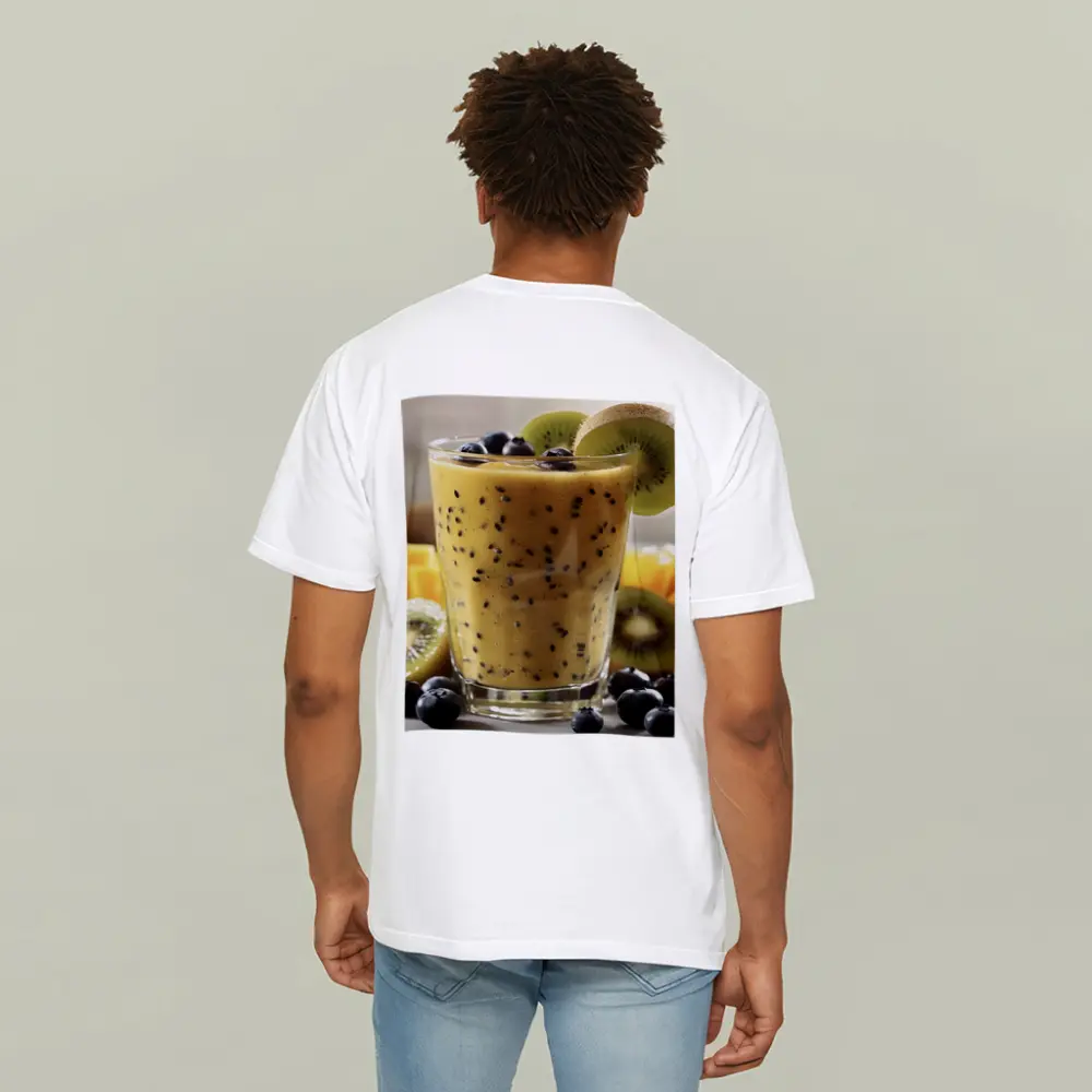 Mango Kiwi Blueberry Smoothie With Chia Seeds – T-Shirts