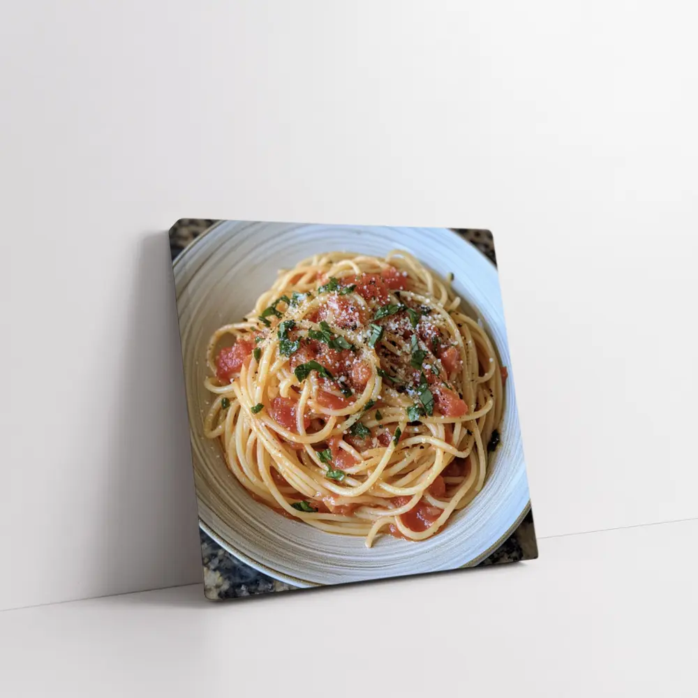 Spaghetti Tomato Sauce Basil Parmesan Bowl – Wall Art