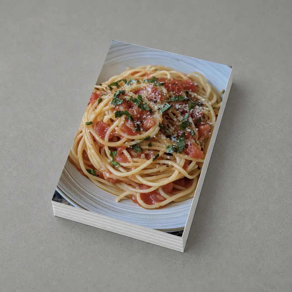 Spaghetti Tomato Sauce Basil Parmesan Bowl – Postcards