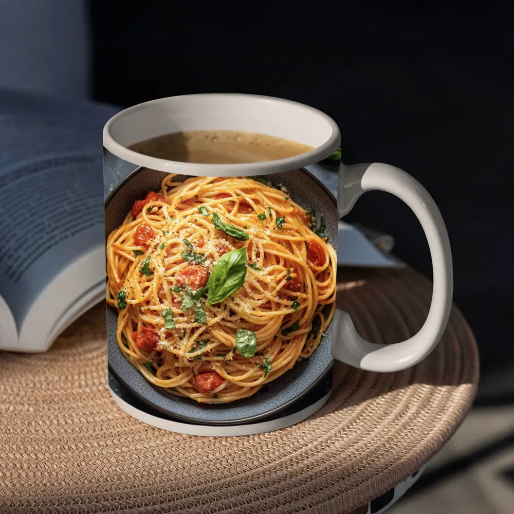 Spaghetti Tomato Basil Parmesan Dark Bowl – Mugs