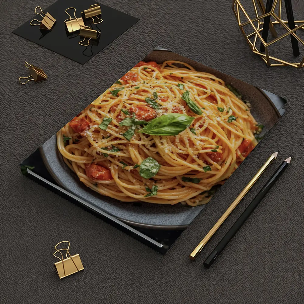 Spaghetti Tomato Basil Parmesan Dark Bowl – Notebooks
