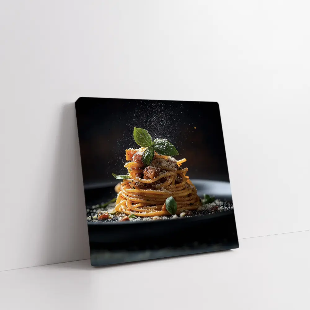 Spaghetti Bolognese Dark Dramatic Fine Dining – Wall Art