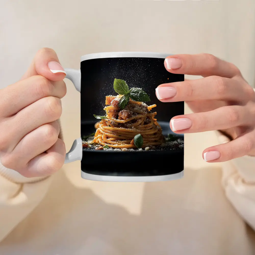 Spaghetti Bolognese Dark Dramatic Fine Dining – Mugs