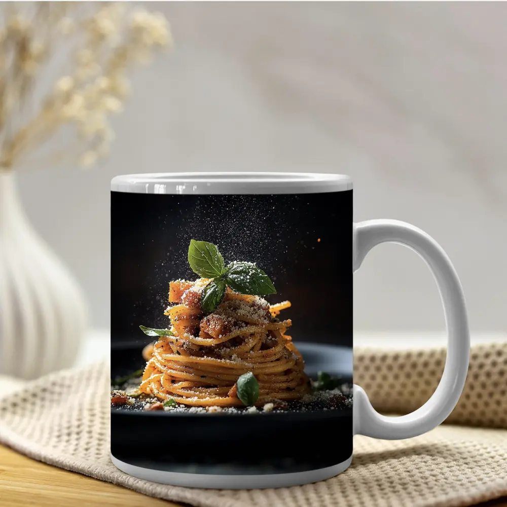 Spaghetti Bolognese Dark Dramatic Fine Dining – Mugs