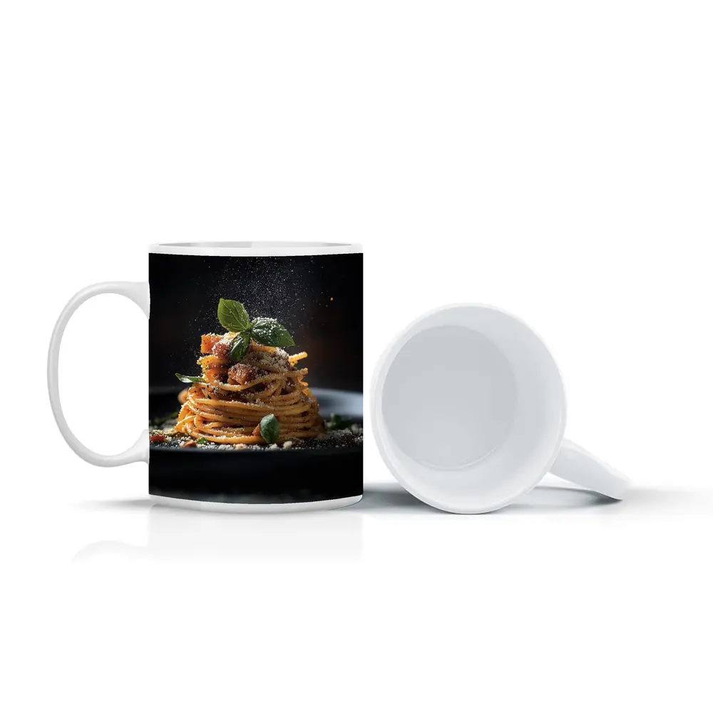 Spaghetti Bolognese Dark Dramatic Fine Dining – Mugs