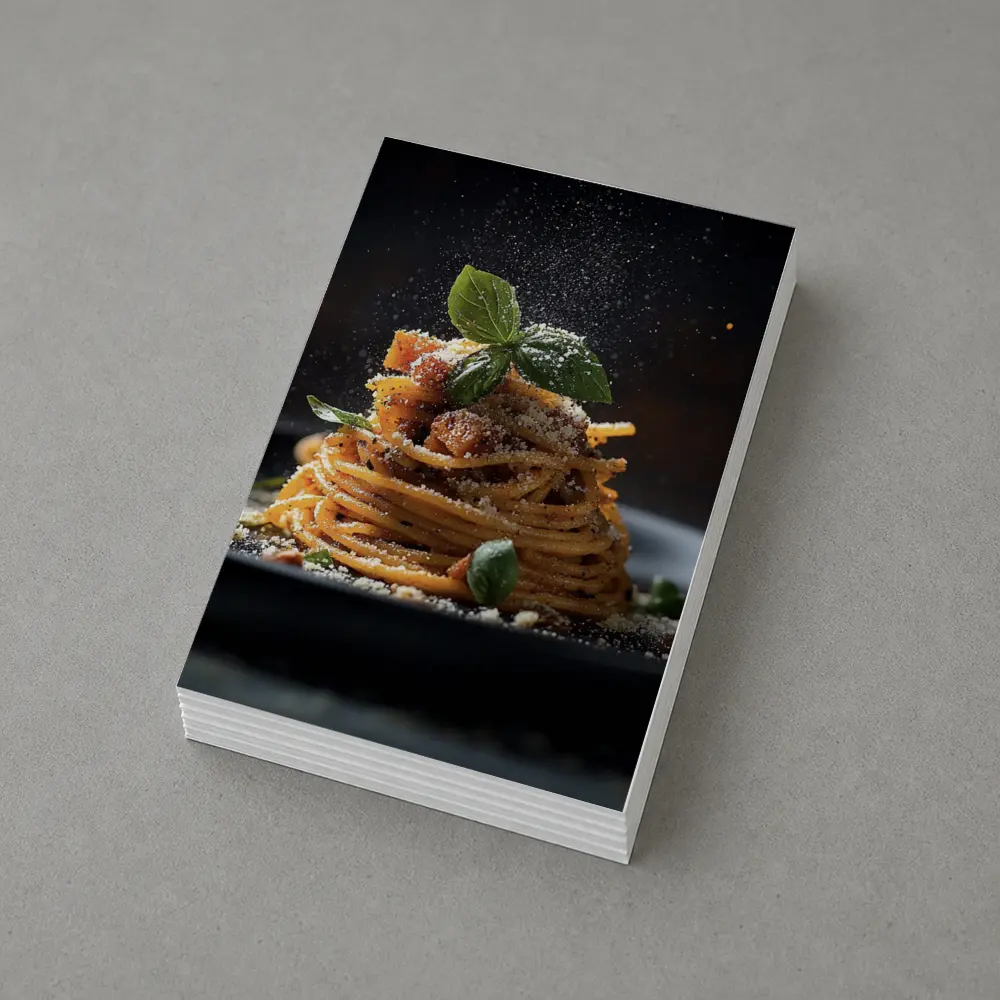 Spaghetti Bolognese Dark Dramatic Fine Dining – Postcards