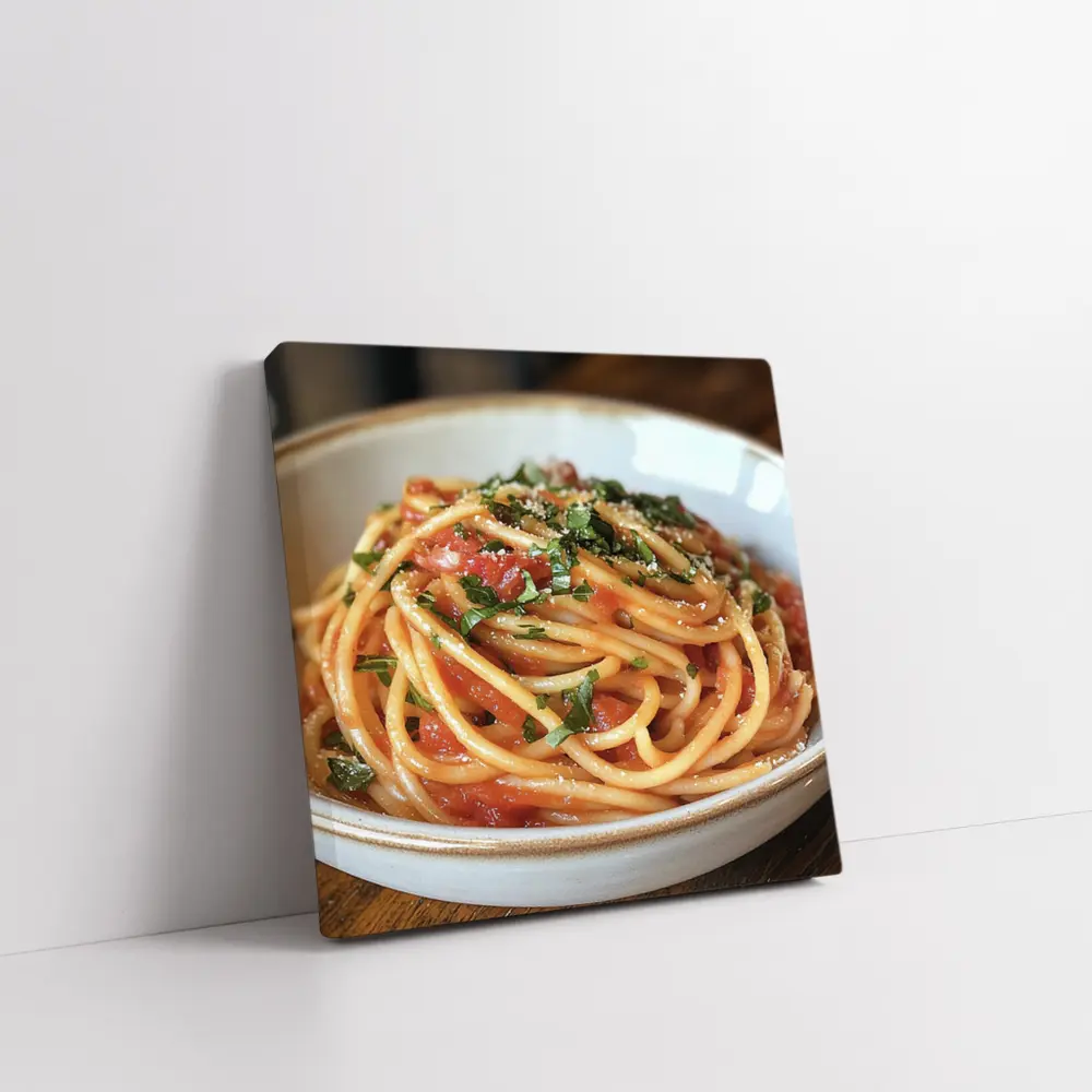 Spaghetti Tomato Sauce Basil Parmesan Bowl – Wall Art