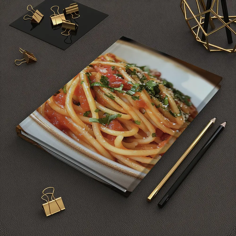 Spaghetti Tomato Sauce Basil Parmesan Bowl – Notebooks