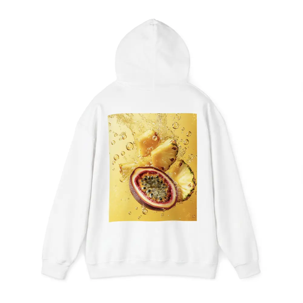 Passion Fruit Pineapple Splash Golden Background – Hoodies