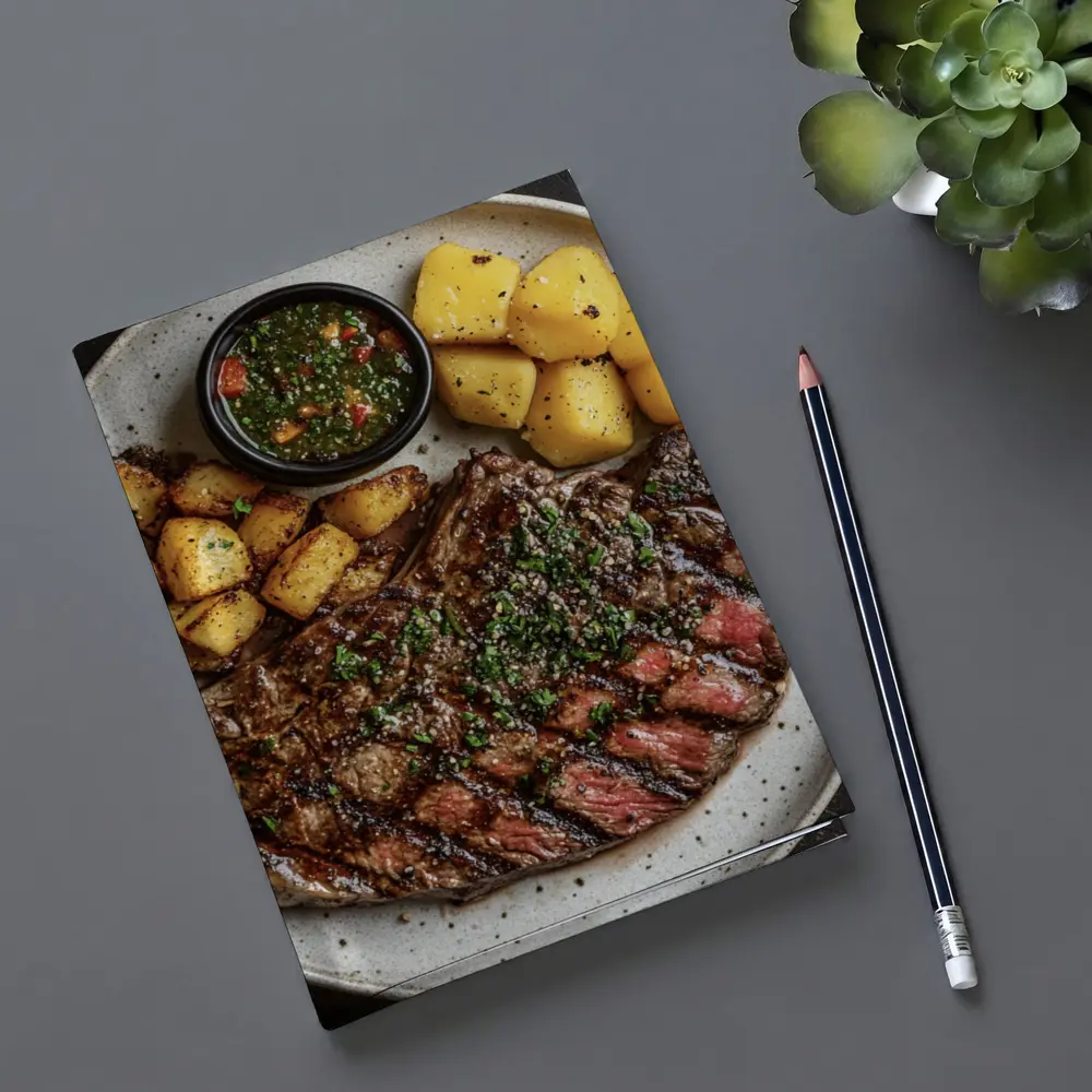 Grilled Ribeye Steak Chimichurri Roasted Potatoes Plate – Notebooks