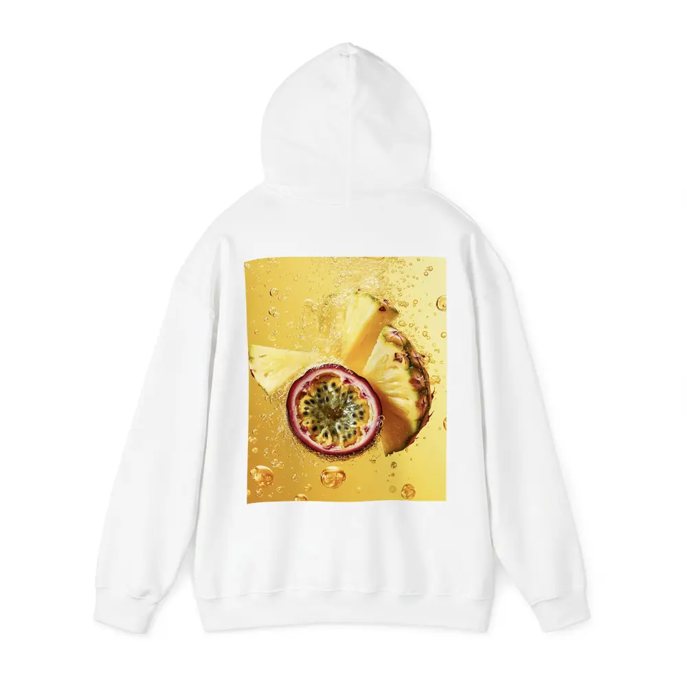 Pineapple Passion Fruit Splash Golden Background – Hoodies