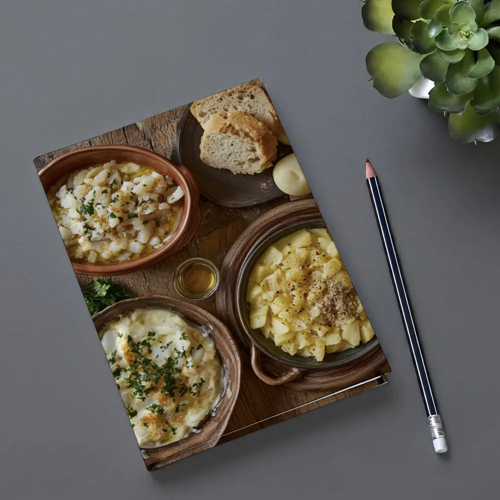 Bacalhau Portuguese Cod Dishes Rustic Table – Notebooks
